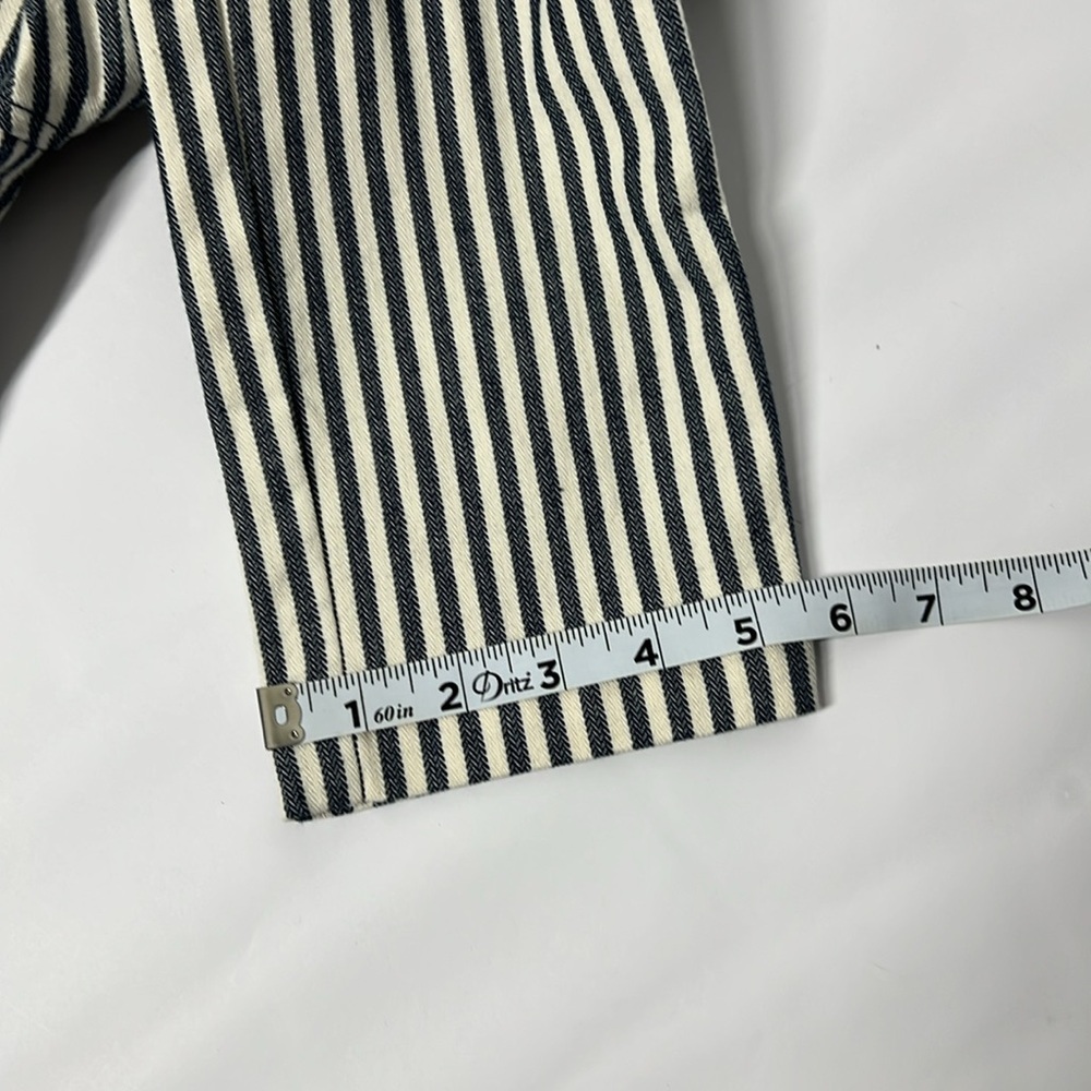 …FREE PEOPLE Size 4 women’s Vertical Striped High Waisted Pants. Straight Leg - Picture 8 of 9